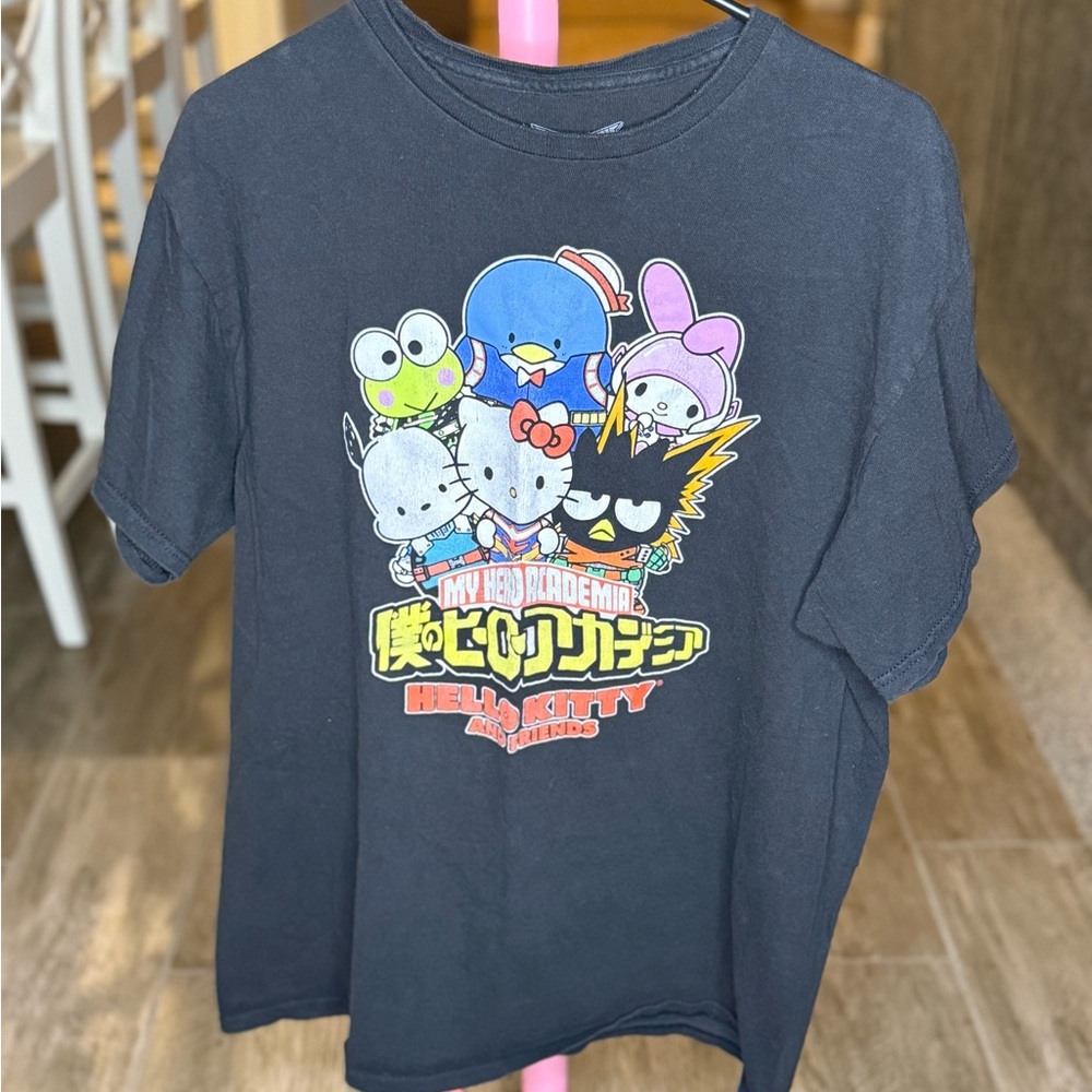 Hello Kitty x My Hero Academia Black T-shirt, large